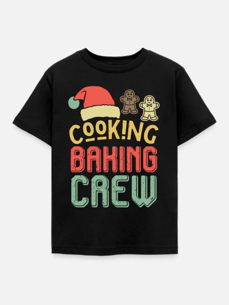 Weihnachts-Backcrew – Cooking Baking Crew - Kinder T-Shirt - Schwarz