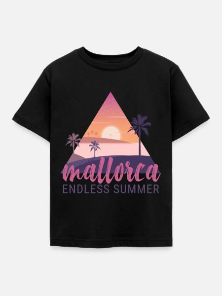 Mallorca Endless Summer Sunset - Kinder T-Shirt - Schwarz