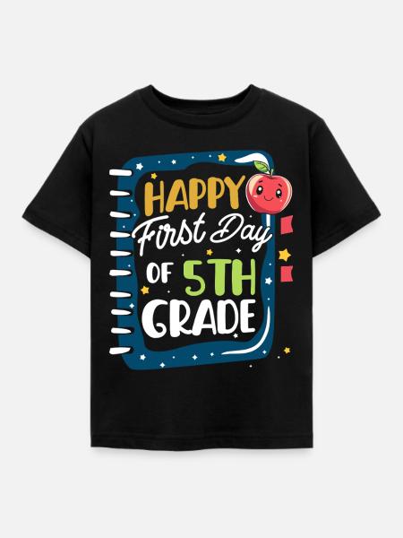Fünfte Klasse 5. Klasse - Kinder T-Shirt - Schwarz