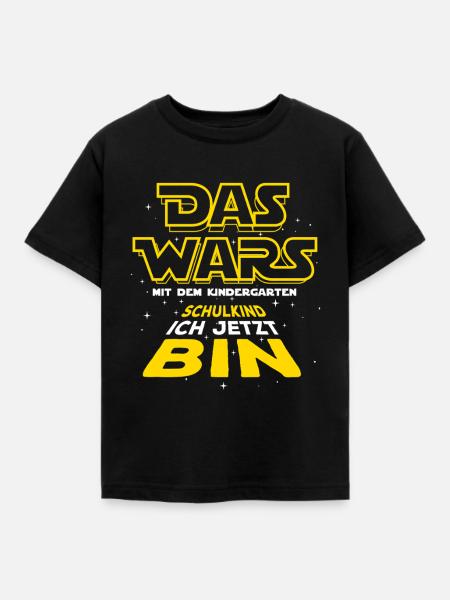 Schulkind - Einschulung - Erstklässler - Kinder T-Shirt - Schwarz