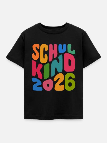 Schulkind 2026 - Einschulung - Erstklässler - Kinder T-Shirt - Schwarz