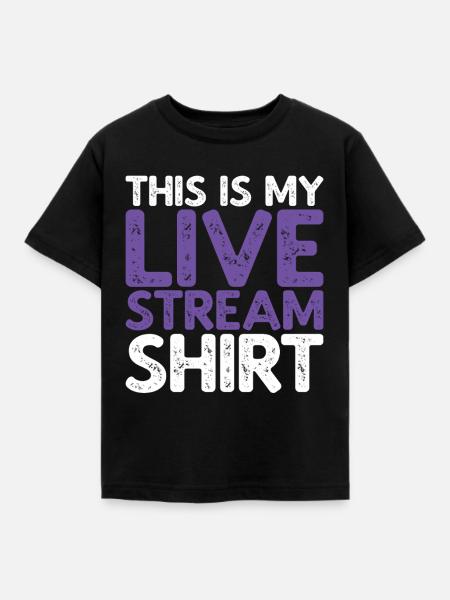 This Is My Livestream Shirt - Kinder T-Shirt - Schwarz