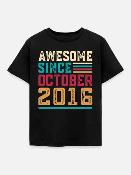 Großartig seit Oktober 2016, 10-jährigem Jubiläum - Kinder T-Shirt - Schwarz