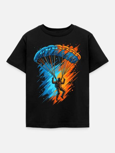 Paragliding Gleitschirmfliegen Herren Gleitschirm - Kinder T-Shirt - Schwarz