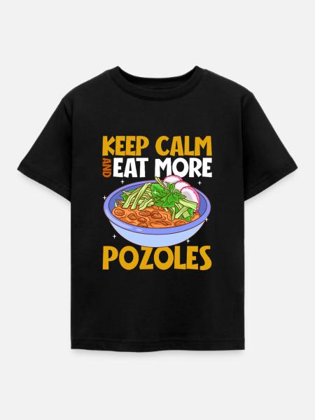 Keep Calm - Pozole - Kinder T-Shirt - Schwarz