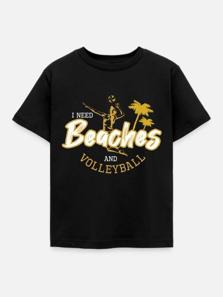 Beach-Volleyball - Kinder T-Shirt - Schwarz