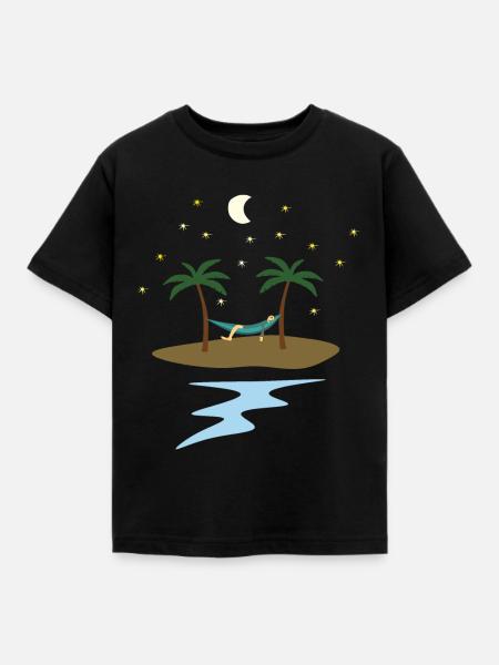 Beachlife by Night - Kinder T-Shirt - Schwarz