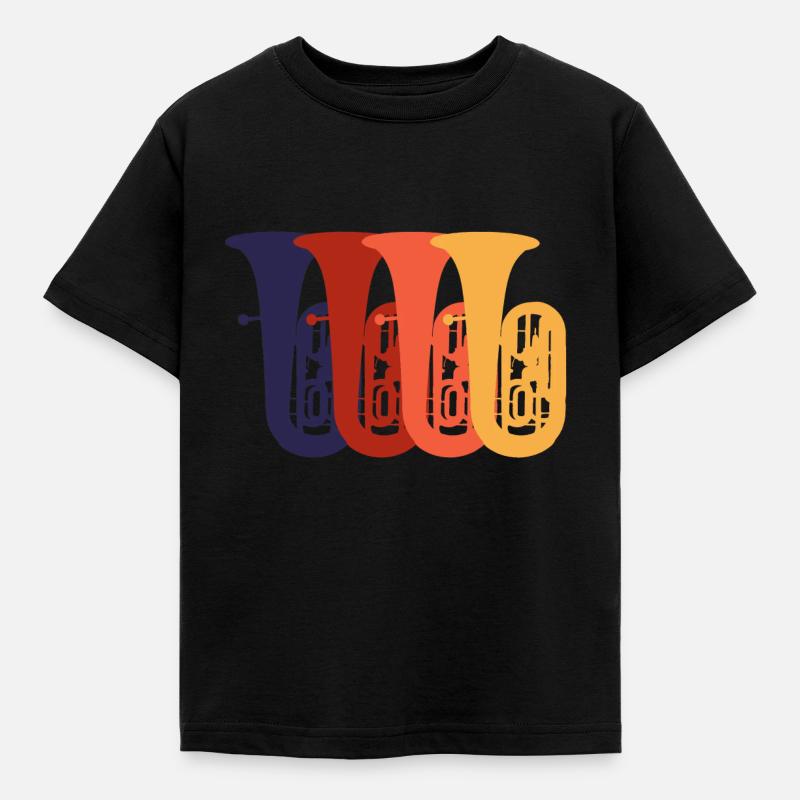 tuba - Kinder T-Shirt - Schwarz