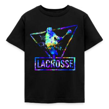 lacrosse - Kids' T-Shirt - black - Front - AI Model Kid Female (0cm)