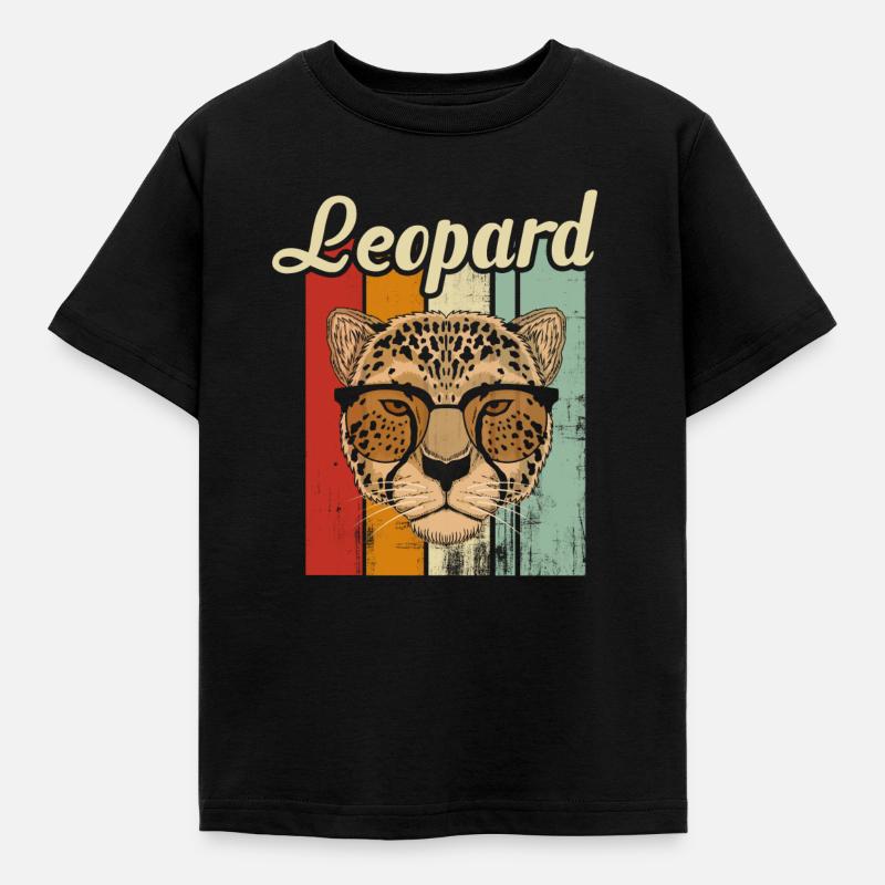 léopard - T-shirt Enfant - noir