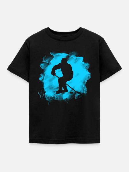 Eishockey - Kinder T-Shirt - Schwarz