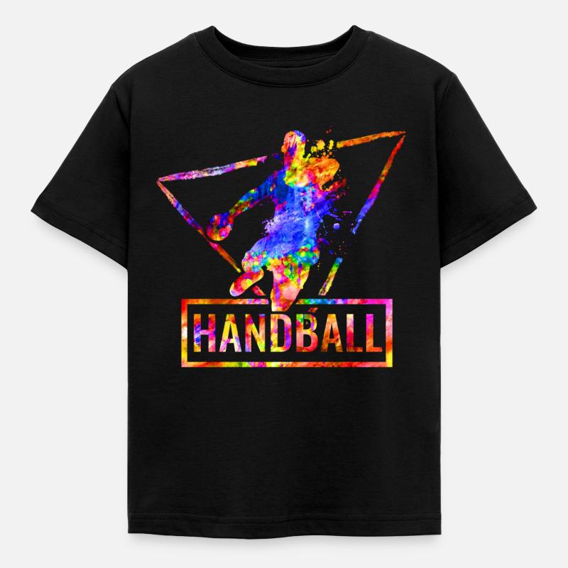 Handball - Kinder T-Shirt - Schwarz