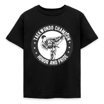 Taekwondo - T-shirt Enfant - noir - Devant - AI Model Kid Female (0cm)