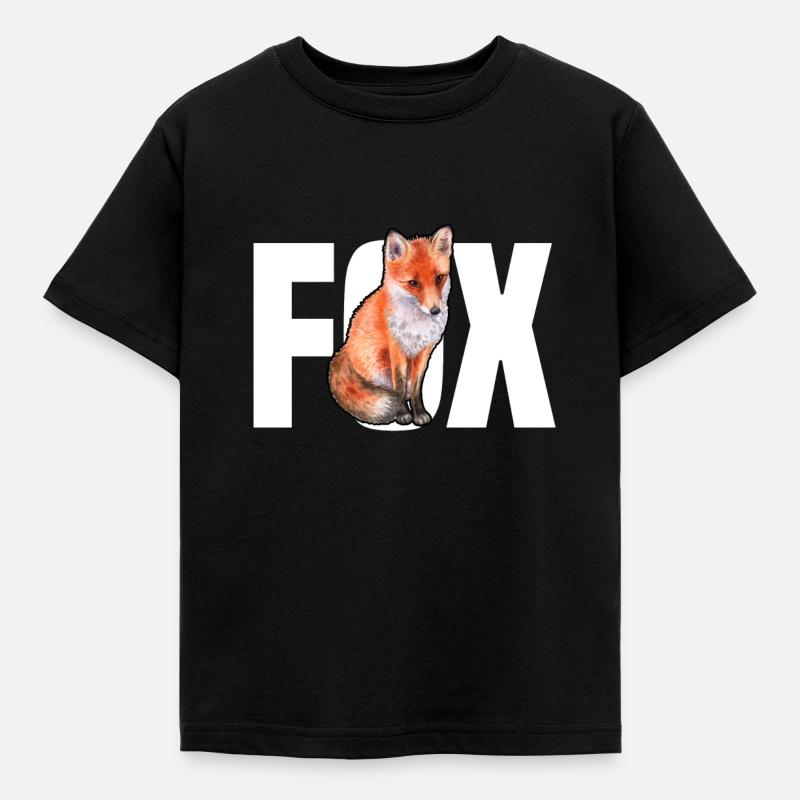 fox - Kids' T-Shirt - black