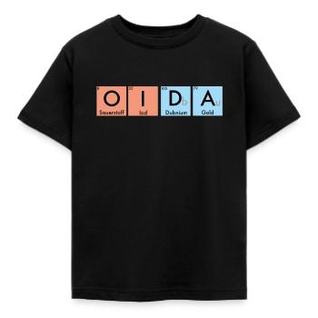 oida chemise cadeau table périodique wien minga - T-shirt Enfant - noir - Devant - AI Model Kid Female (0cm)