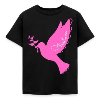 freedom | freedom | Made in France ✅ - Kids' T-Shirt - black - Front - AI Model Kid Female (0cm)