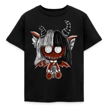 devil - Kinder T-Shirt - Schwarz - Vorne - AI Model Kid Female (0cm)