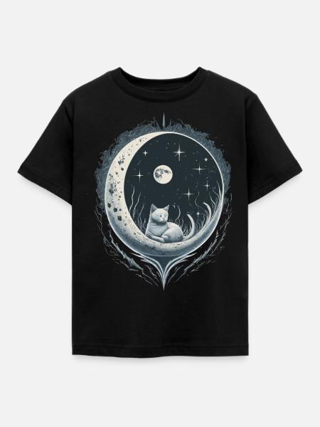 ASTRO-KATZE - Kinder T-Shirt - Schwarz