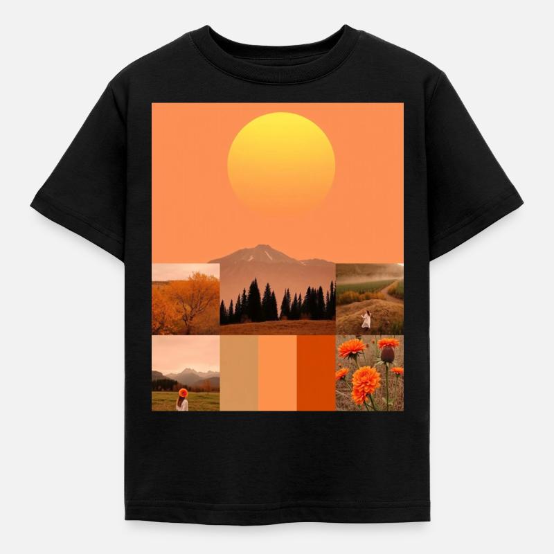 Sunsets. - Kids' T-Shirt - black