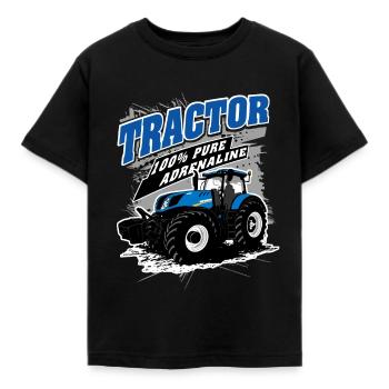 Traktor - Schlepper - Landwirt - Bauer - Kinder T-Shirt - Schwarz - Vorne - AI Model Kid Female (0cm)