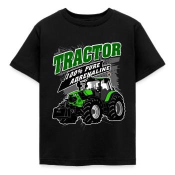 Tractor - tractor - farmer - farmer - Kids' T-Shirt - black - Front - AI Model Kid Female (0cm)