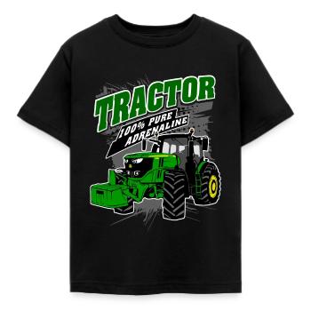 Traktor - Schlepper - Landwirt - Bauer - Kinder T-Shirt - Schwarz - Vorne - AI Model Kid Female (0cm)