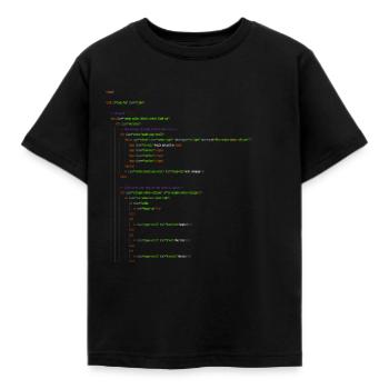 Html Programieren. Homepage Nerd Shirt - Kinder T-Shirt - Schwarz - Vorne - AI Model Kid Female (0cm)