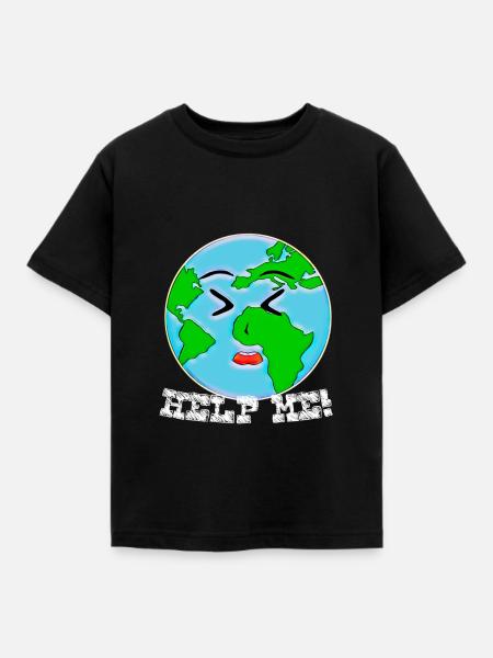 Help me! - Kinder T-Shirt - Schwarz