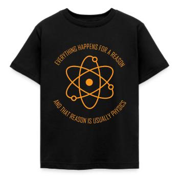 Physics Say Atom Physicist Student Gift - T-shirt Enfant - noir - Devant - AI Model Kid Female (0cm)