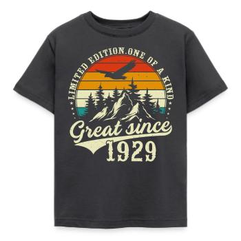 Einzigartig seit 1929 - Kinder T-Shirt - Dunkelgrau - Vorne - AI Model Kid Female (0cm)