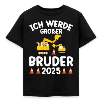 Ich Werde Großer Bruder 2025 - Kinder T-Shirt - Schwarz - Vorne - AI Model Kid Female (0cm)
