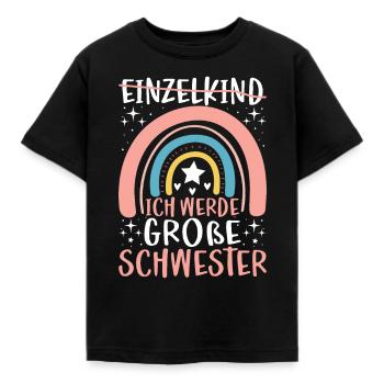 Ich Werde Große Schwester - Kinder T-Shirt - Schwarz - Vorne - AI Model Kid Female (0cm)