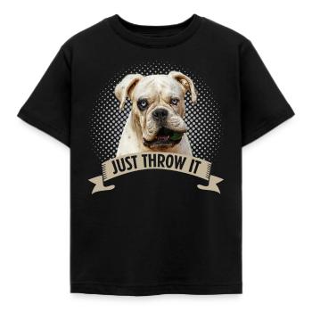 Le boxeur allemand vient de le lancer - T-shirt Enfant - noir - Devant - AI Model Kid Female (0cm)