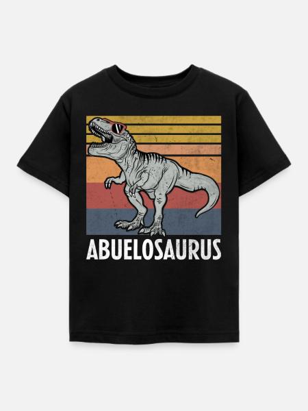 Abuelosaurus Abuelo Großvater - Kinder T-Shirt - Schwarz