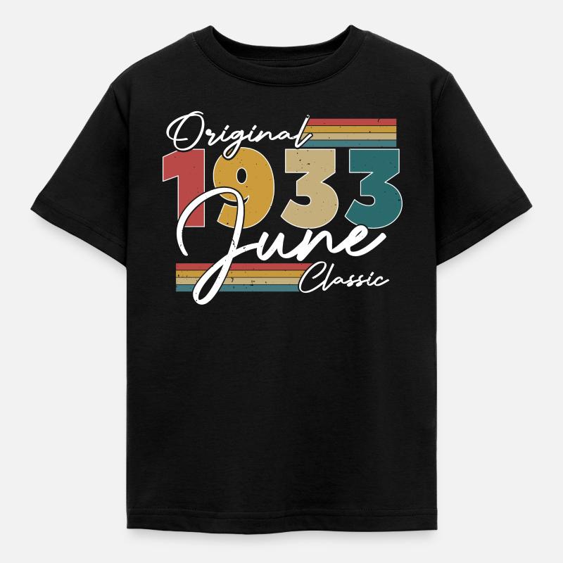 Classique originale de juin 1933 - T-shirt Enfant - noir