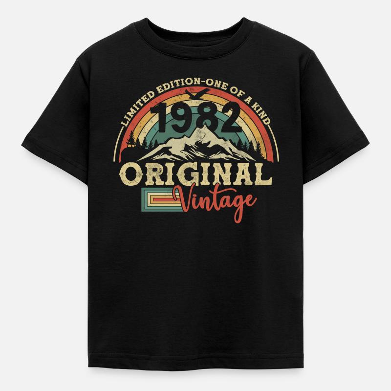 Original Vintage 1982 - Kinder T-Shirt - Schwarz