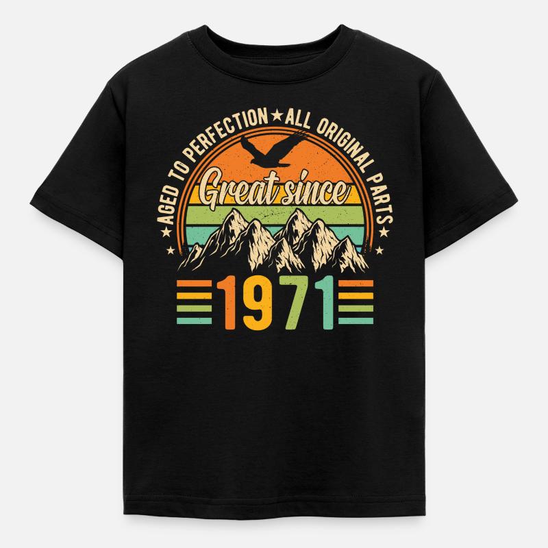 1971 - Ein legendäres Jahr - Kinder T-Shirt - Schwarz