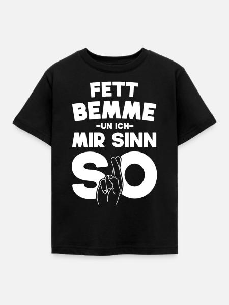 Fettbemme Ostdeutschland Ossi Begriffe Ostdeutsch - Kinder T-Shirt - Schwarz