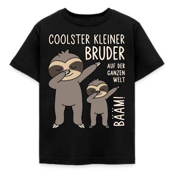 Coolster kleiner Bruder auf der ganzen Welt - Bääm - Kinder T-Shirt - Schwarz - Vorne - AI Model Kid Female (0cm)