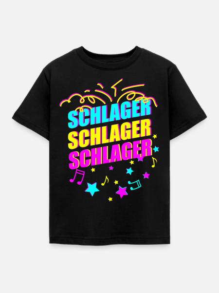 Schlager - Kinder T-Shirt - Schwarz