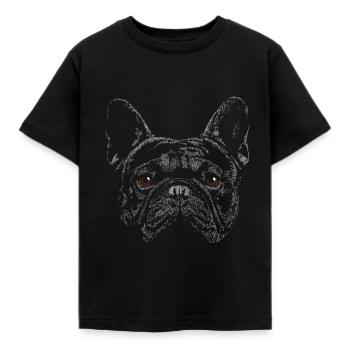 französische Bulldogge - Kinder T-Shirt - Schwarz - Vorne - AI Model Kid Female (0cm)