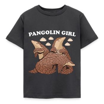 Pangolin Fille - T-shirt Enfant - charbon - Devant - AI Model Kid Female (0cm)