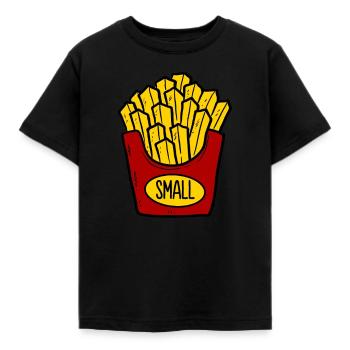 Vater Sohn Partnerlook Papa Small Pommes - Kinder T-Shirt - Schwarz - Vorne - AI Model Kid Female (0cm)
