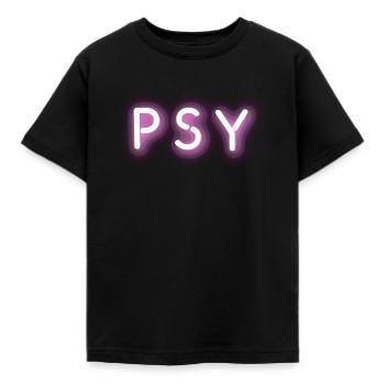 psychedelic trance psytrance psy neon colors - Kids' T-Shirt - black - Front - AI Model Kid Female (0cm)