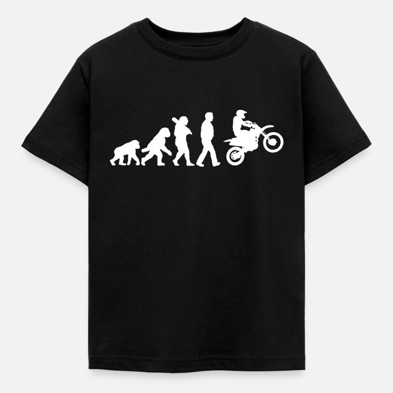 Evolution of motorcycles - Kids' T-Shirt - black