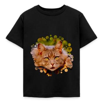 Katzenkinder - Kinder T-Shirt - Schwarz - Vorne - AI Model Kid Female (0cm)