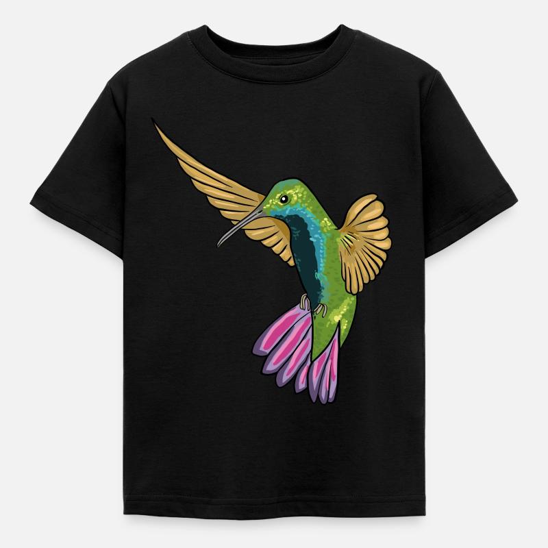 Kolibri - Kinder T-Shirt - Schwarz