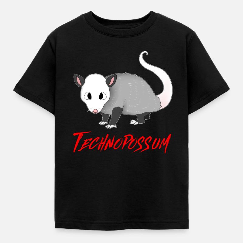 TECHNO TECHNOPOSSUM OPOSSUM - Kinder T-Shirt - Schwarz