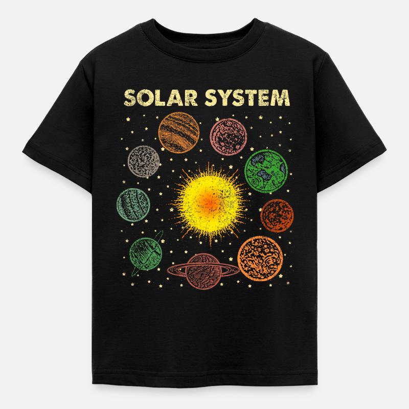 Solar system - Kids' T-Shirt - black