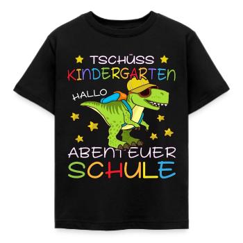 Trex Kita Abgänger, Hallo Schule Kindergarten - Kinder T-Shirt - Schwarz - Vorne - AI Model Kid Female (0cm)